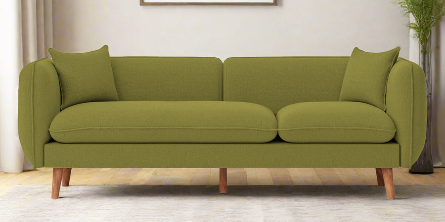 Reva Fabric 3 Seater Sofa In Kelly Green Colour - Febonic Living