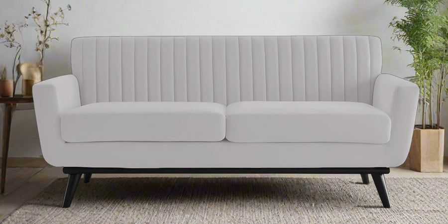 Tucker Velvet 2 Seater Sofa In Light Grey Colour - Febonic Living