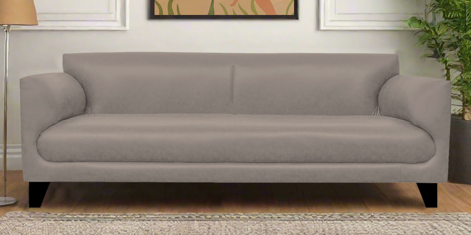 Convi Leatherette 3 Seater Sofa In Steel Grey Colour - Febonic Living