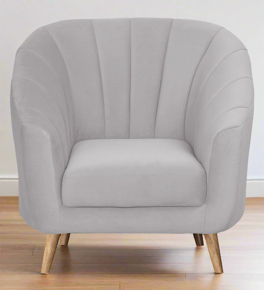Kaylee  1 Seater Velvet Sofa - Concrete grey by Febonic Living