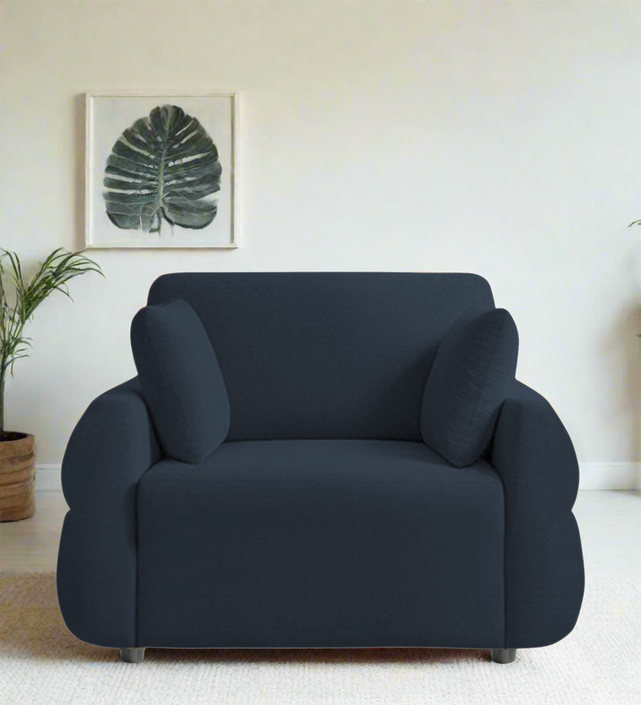 Jack  1 Seater Fabric Sofa - Denim Blue by Febonic Living