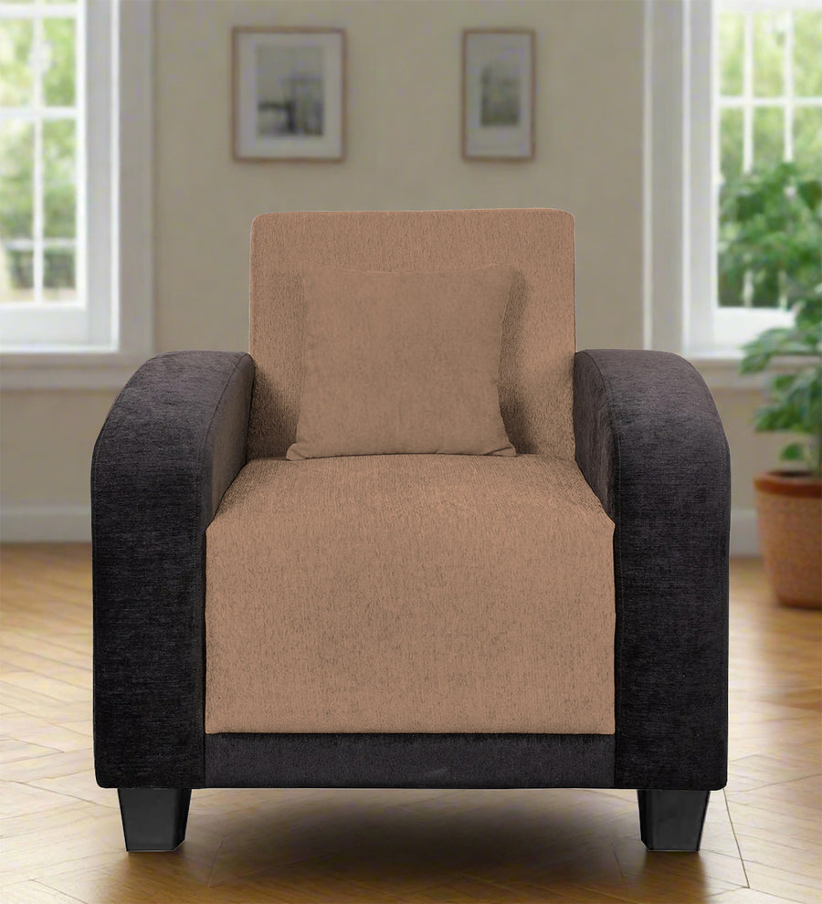Alex  1 Seater Fabric Sofa - Cosmic Beige by Febonic Living