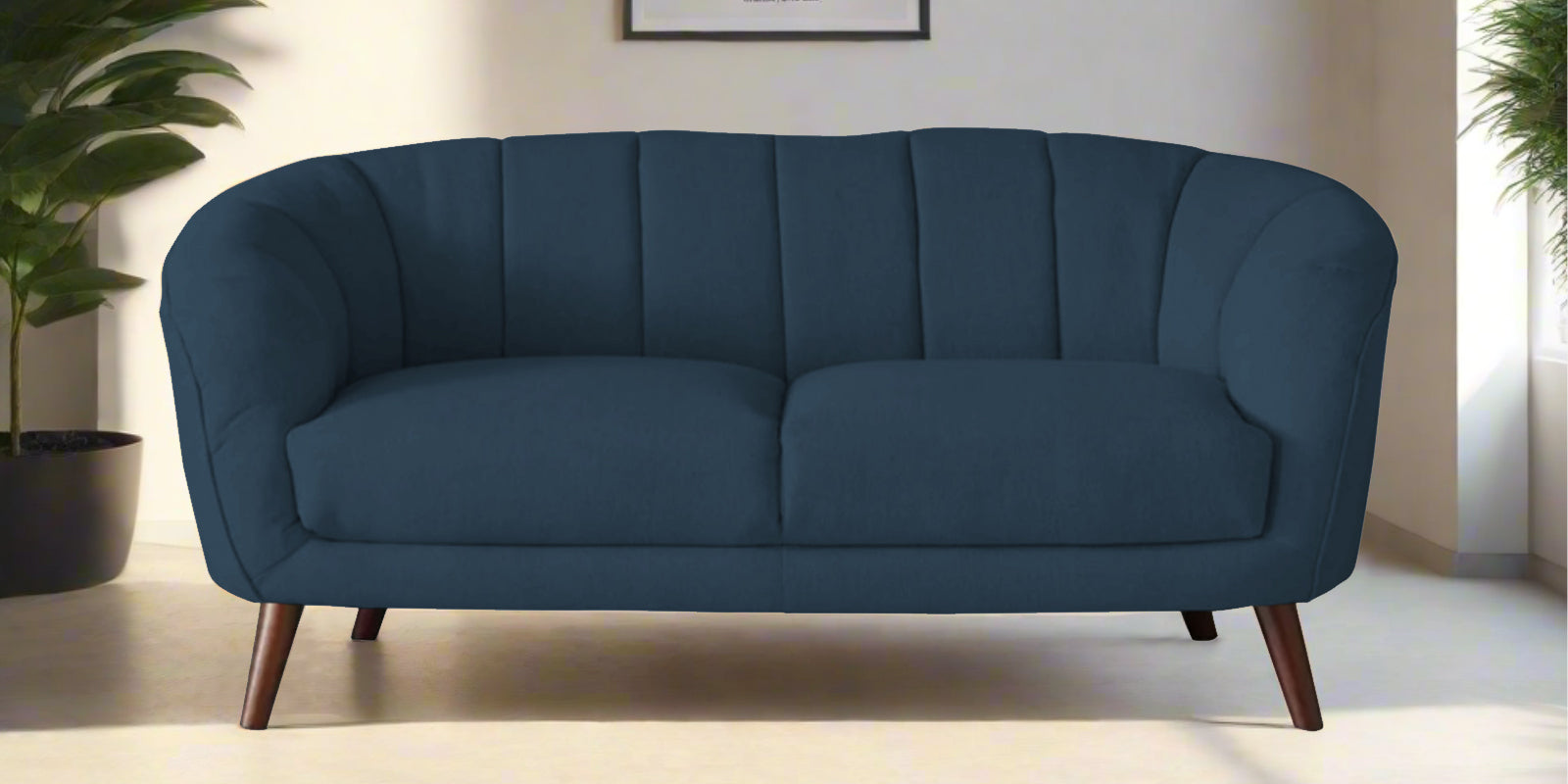 Benjamin Fabric 2 Seater Sofa in Light Blue Colour