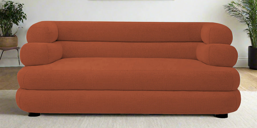 Wener Fabric 2 Seater Sofa In Royal Orange Colour - Febonic Living