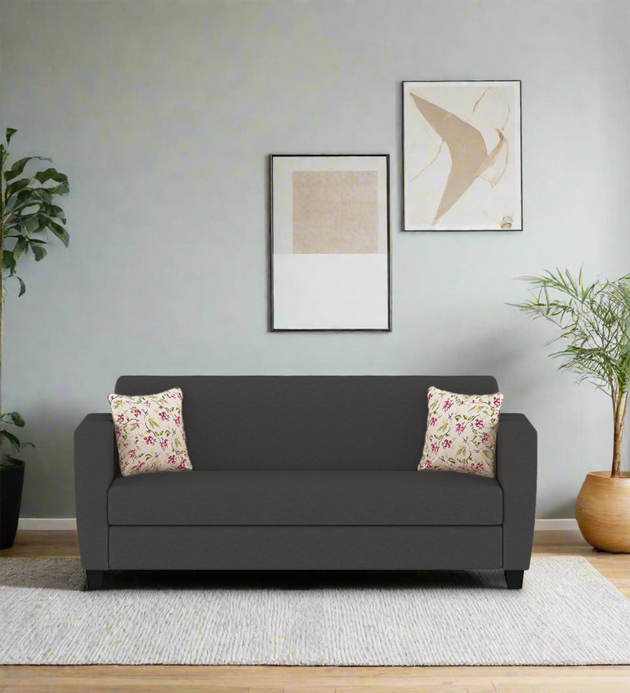 Gozi 3 Seater Fabric Sofa - Charcoal Grey by Febonic Living