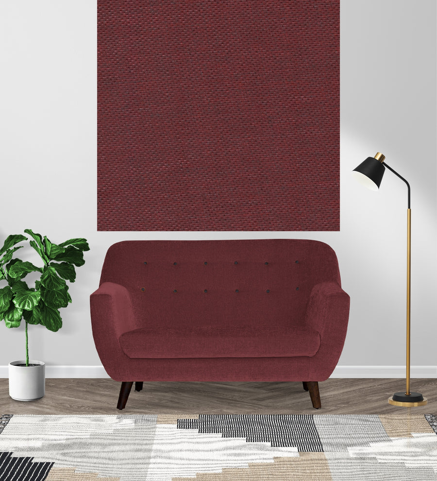 Omega Poly Cotton Fabric Blaze Red by Febonic Living