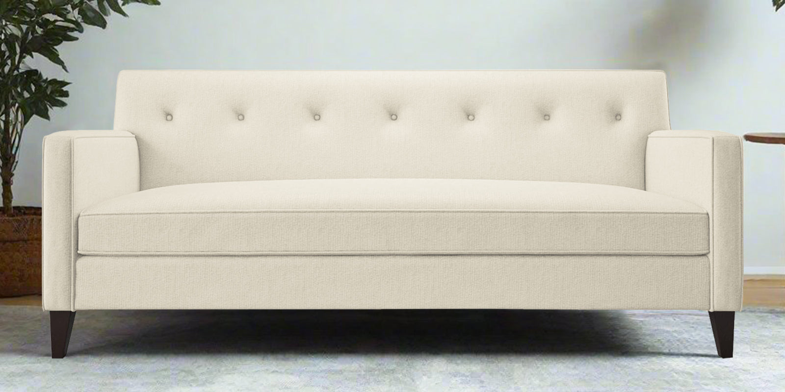 Miller Fabric 3 Seater Sofa in Ivory Cream Colour