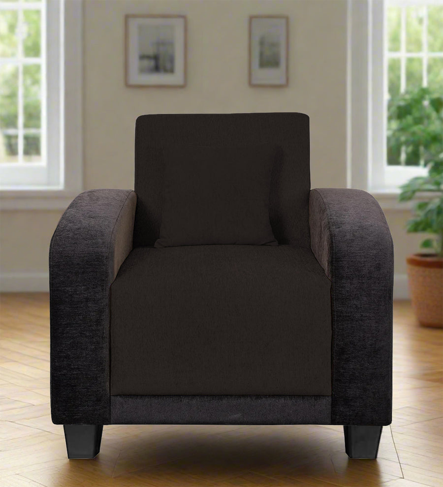 Alex  1 Seater Fabric Sofa - Cara Brown by Febonic Living