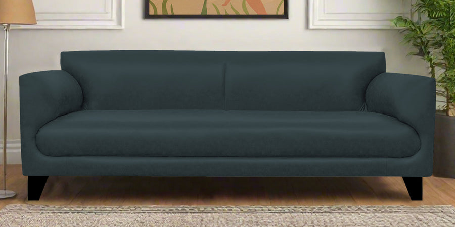 Convi Leatherette 3 Seater Sofa In Steel Blue Colour - Febonic Living