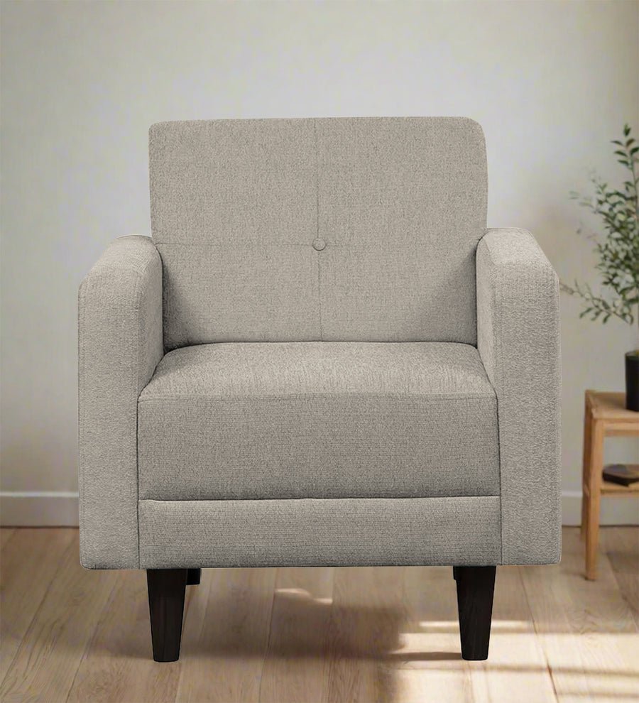 Noha  1 Seater Fabric Sofa - Ash Grey by Febonic Living