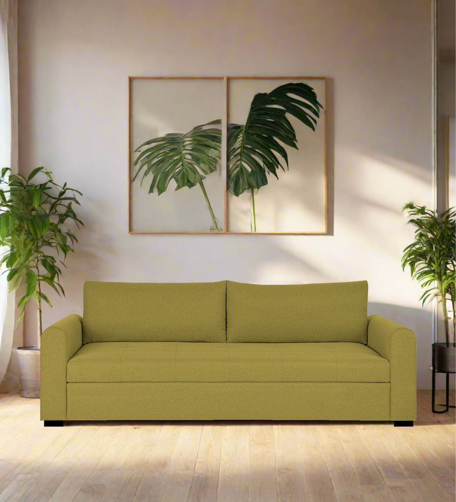 Sigma 3 Seater Fabric Sofa - Parrot Green by Febonic Living