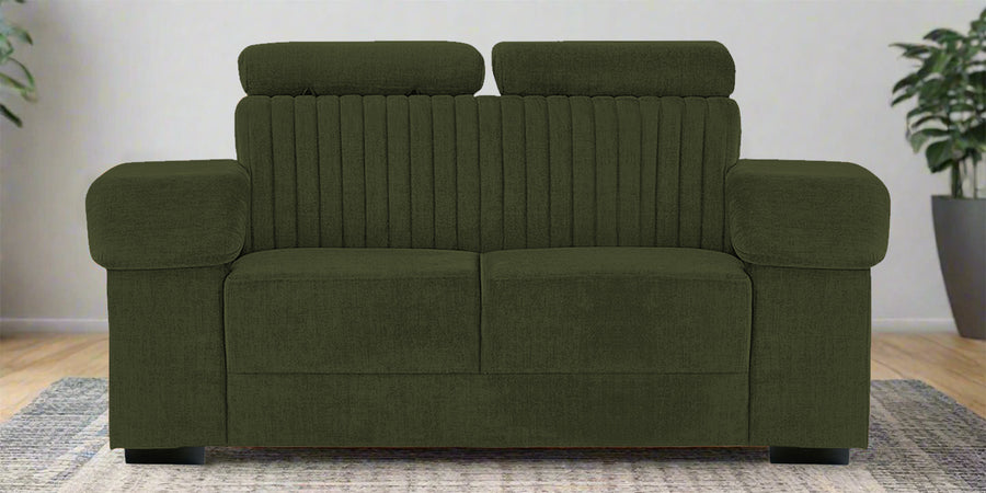 Draco Fabric 2 Seater Sofa In Olive Green Colour - Febonic Living