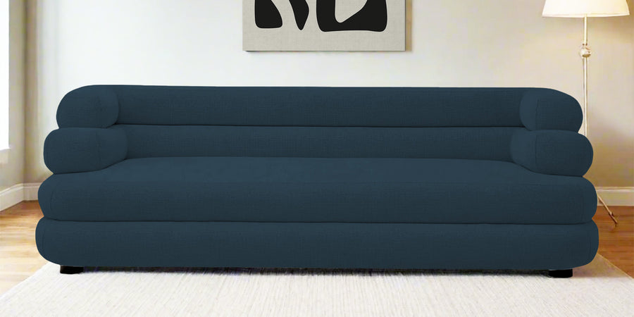 Wener Fabric 3 Seater Sofa In Cool Blue Colour - Febonic Living