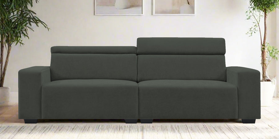 Hiro Fabric 3 Seater Sofa In I Land Green Colour - Febonic Living