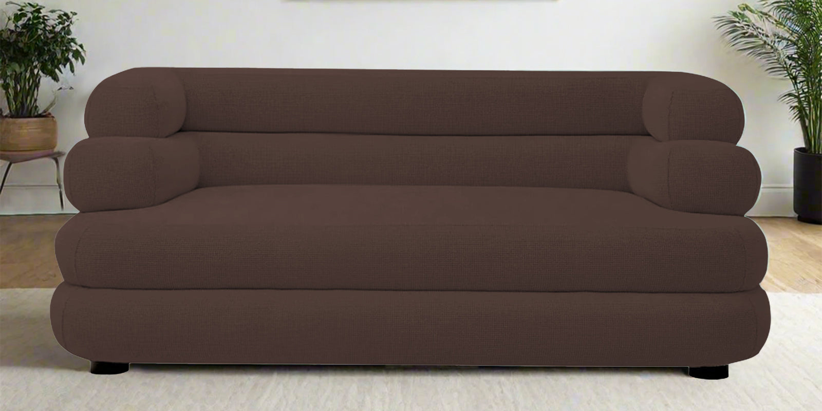 Wener Fabric 2 Seater Sofa in Caramel Brown Colour