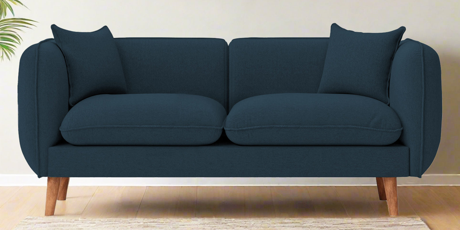 Reva Fabric 2 Seater Sofa In Cool Blue Colour - Febonic Living