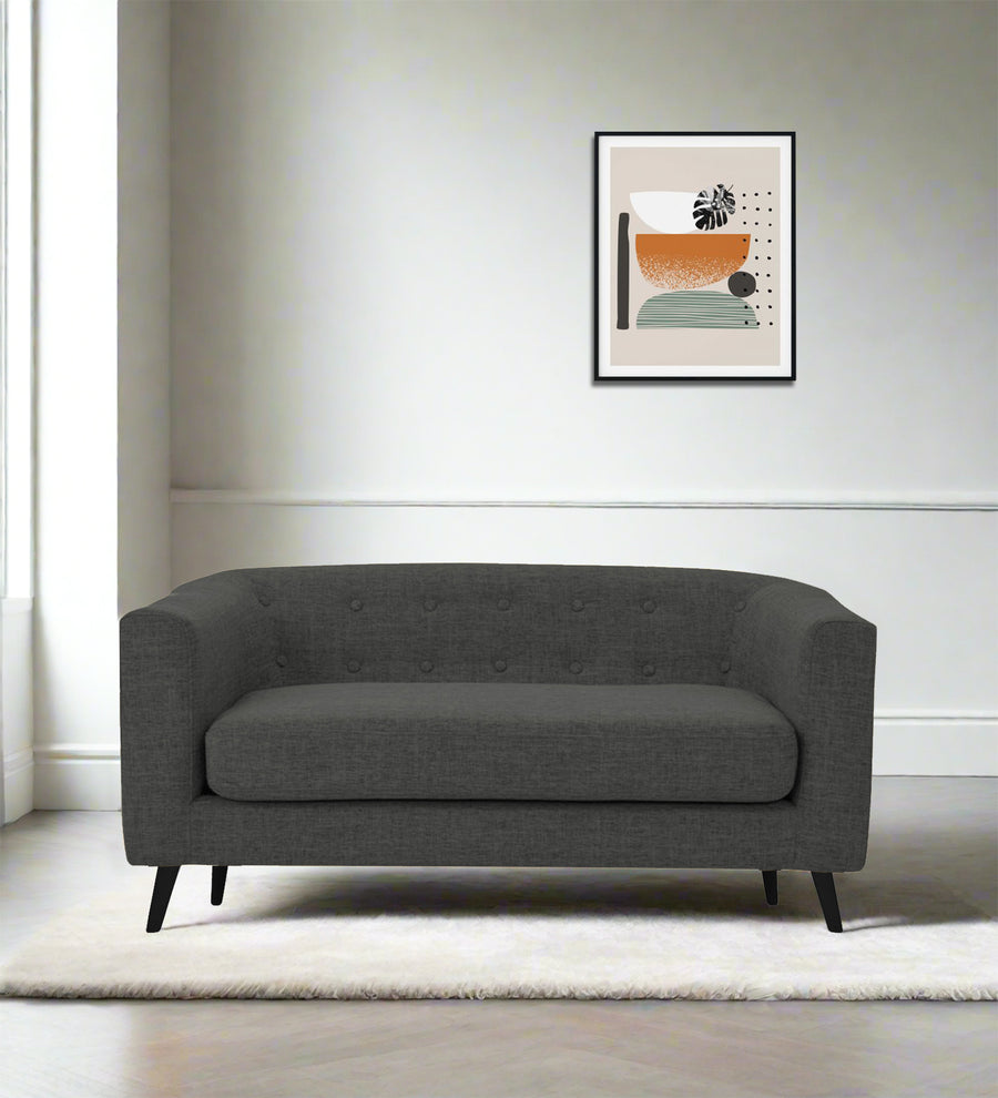 Casper  2 Seater Fabric Sofa - Charcoal Grey by Febonic Living