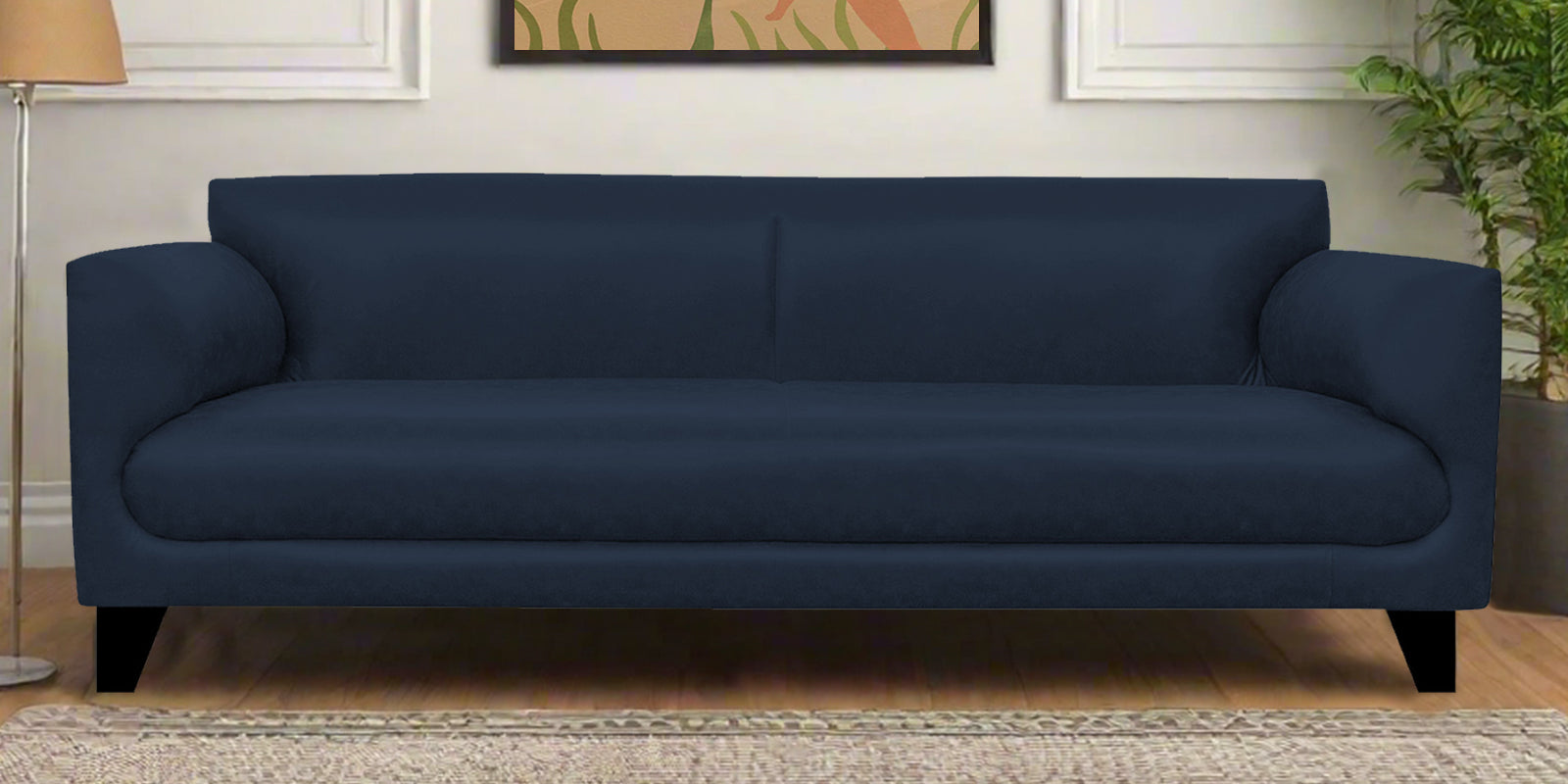 Convi Leatherette 3 Seater Sofa in Berry Blue Colour
