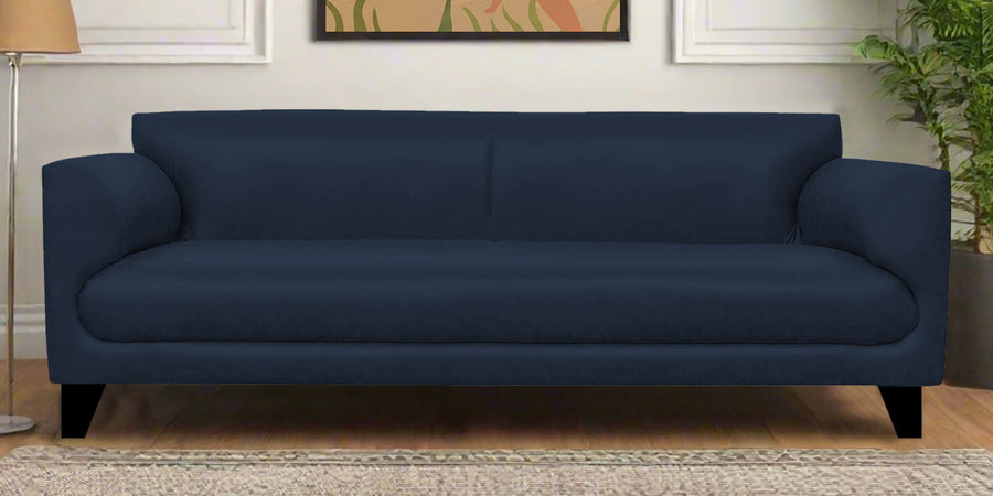 Convi Leatherette 3 Seater Sofa In Berry Blue Colour - Febonic Living