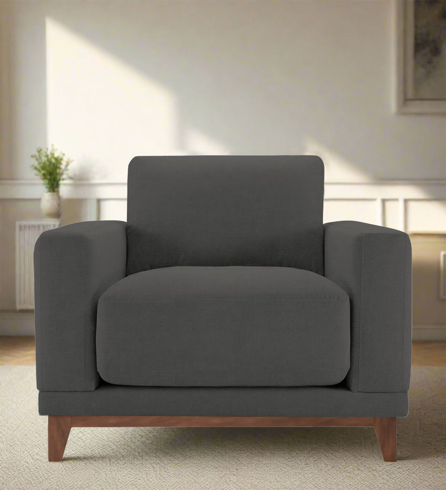 Esha  1 Seater Fabric Sofa - Stone Grey by Febonic Living