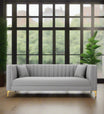 Cosmo Velvet 3 Seater Sofa in Concrete grey Colour