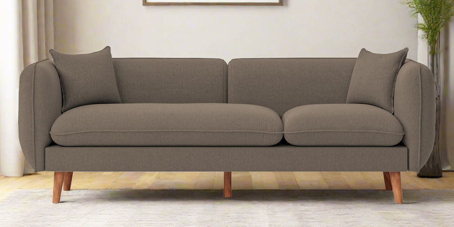 Reva Fabric 3 Seater Sofa In Hazel Beige Colour - Febonic Living