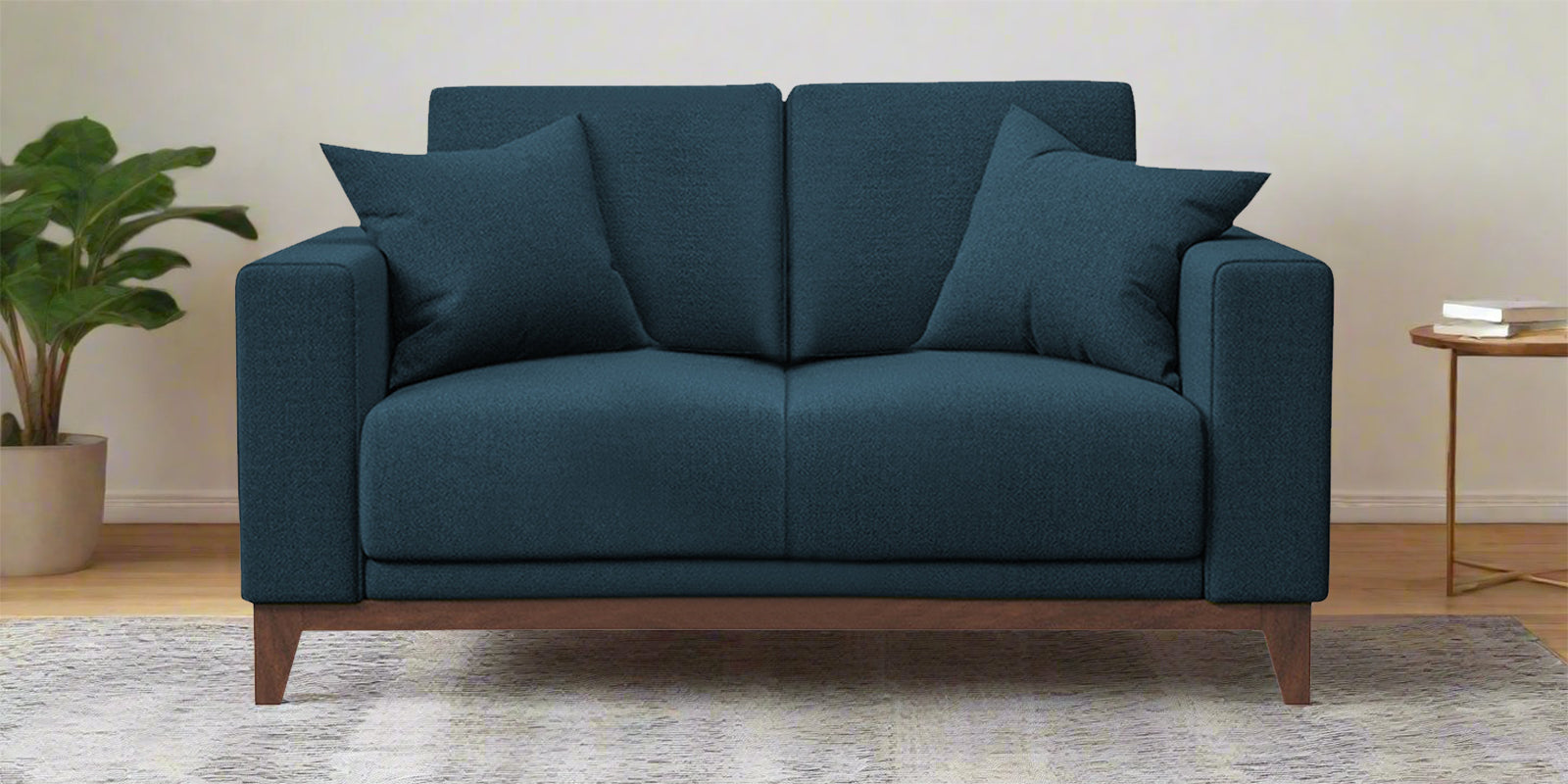 Luca Fabric 2 Seater Sofa in Cool Blue Colour