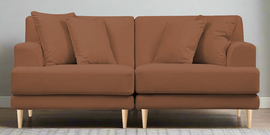 Woody Fabric 2 Seater Sofa In Caramel Beige Colour - Febonic Living
