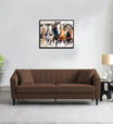 Polon Fabric 3 Seater Sofa In Coffee Brown Colour