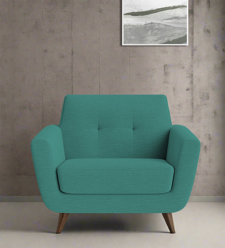 Jasmin  1 Seater Fabric Sofa - Sea Green by Febonic Living
