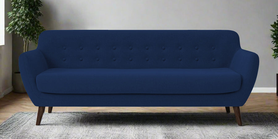Goofy Fabric 3 Seater Sofa In Royal Blue Colour - Febonic Living