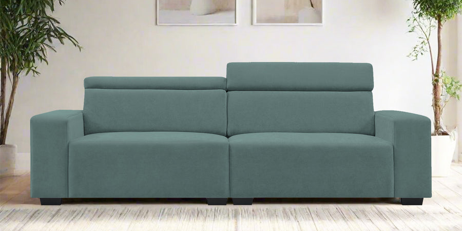 Hiro Fabric 3 Seater Sofa In Pista Green Colour - Febonic Living