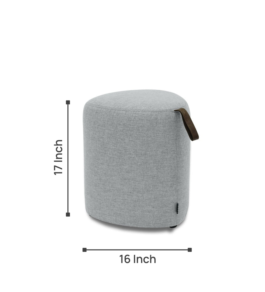 Pool Fabric Pouffe In Lit Grey Colour - Febonic Living