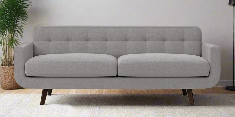 Marsela Fabric 3 Seater Sofa In Silver Grey Colour - Febonic Living