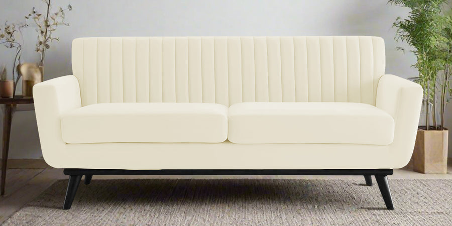 Tucker Velvet 2 Seater Sofa In Warm White Colour - Febonic Living