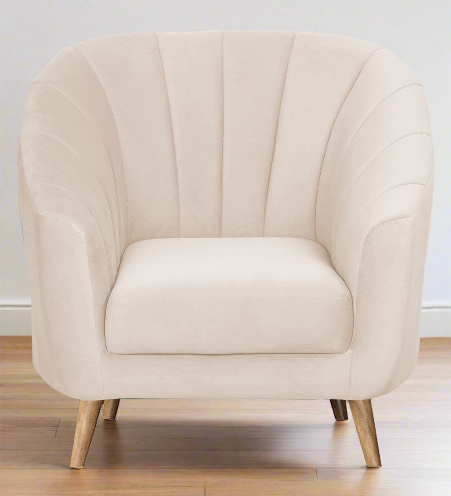 Kaylee  1 Seater Velvet Sofa - Camel Beige by Febonic Living