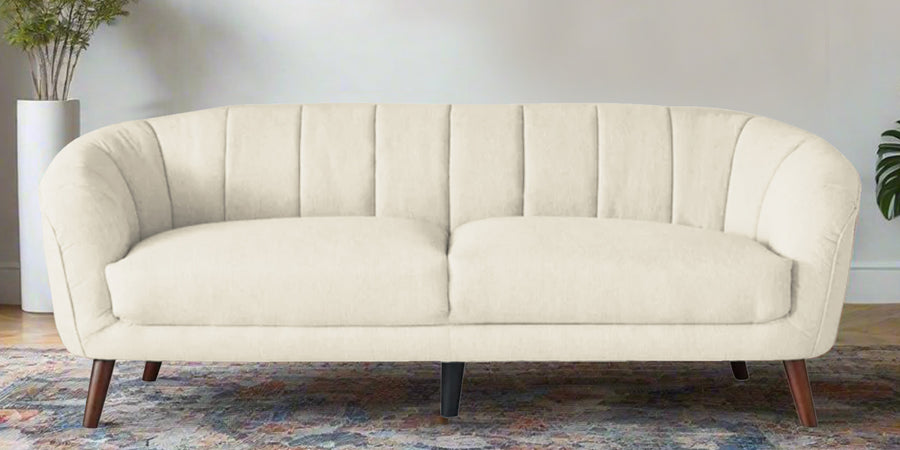 Benjamin Fabric 3 Seater Sofa In Ivory Cream Colour - Febonic Living
