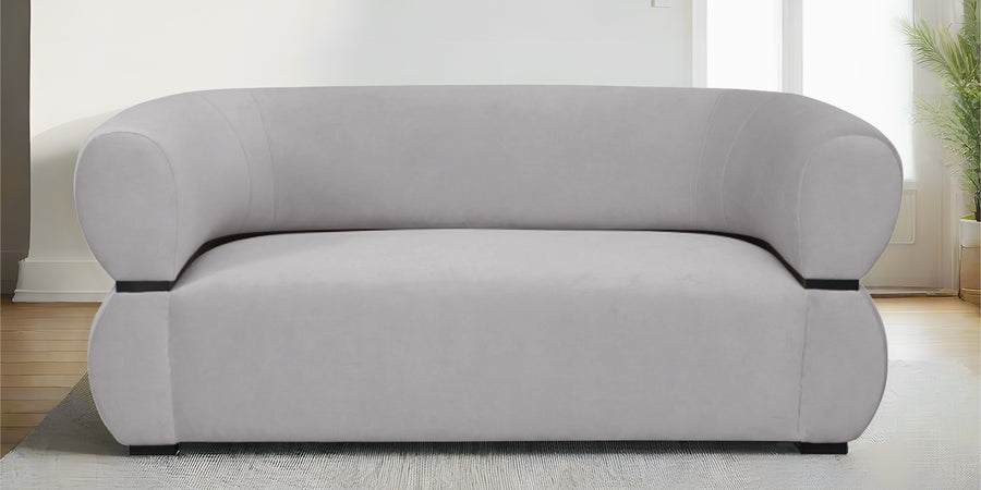 Kula Velvet 2 Seater Sofa In Concrete Grey Colour - Febonic Living