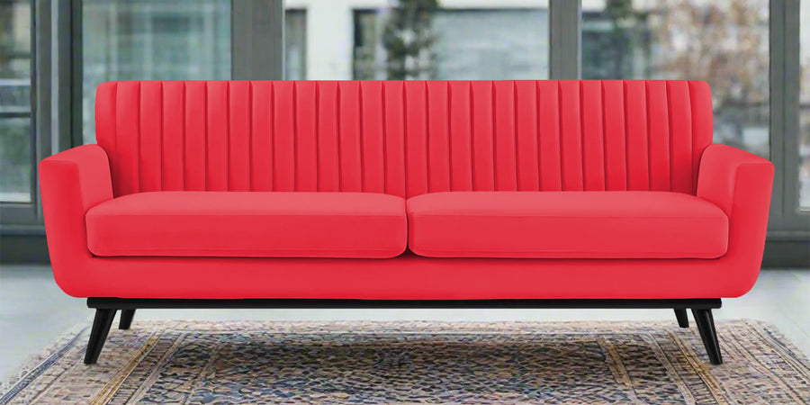 Tucker Velvet 3 Seater Sofa In Ox Blood Maroon Colour - Febonic Living