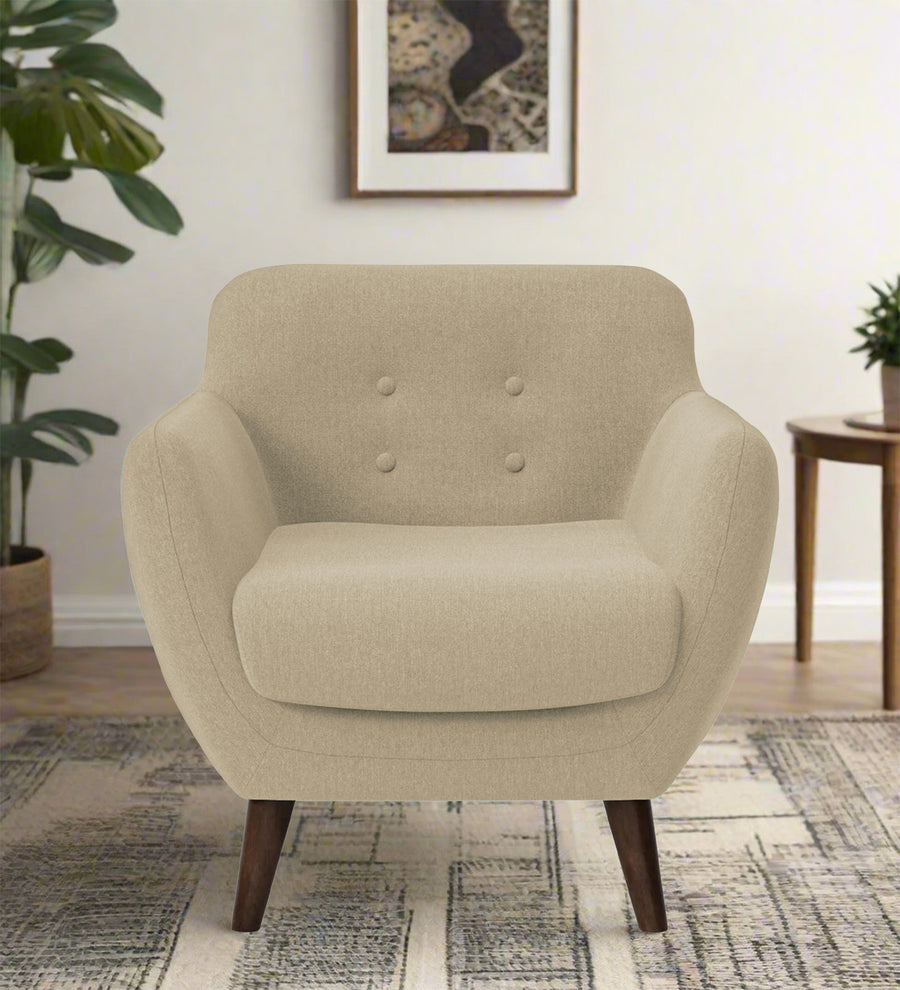 Goofy  1 Seater Fabric Sofa - Honey Beige by Febonic Living