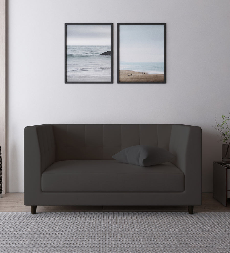 Braulia  2 Seater Velvet Sofa - Davy Grey by Febonic Living