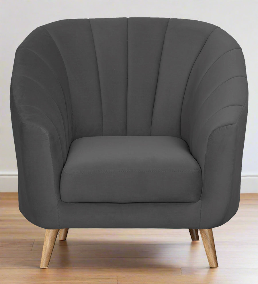 Kaylee  1 Seater Velvet Sofa - Davy grey by Febonic Living