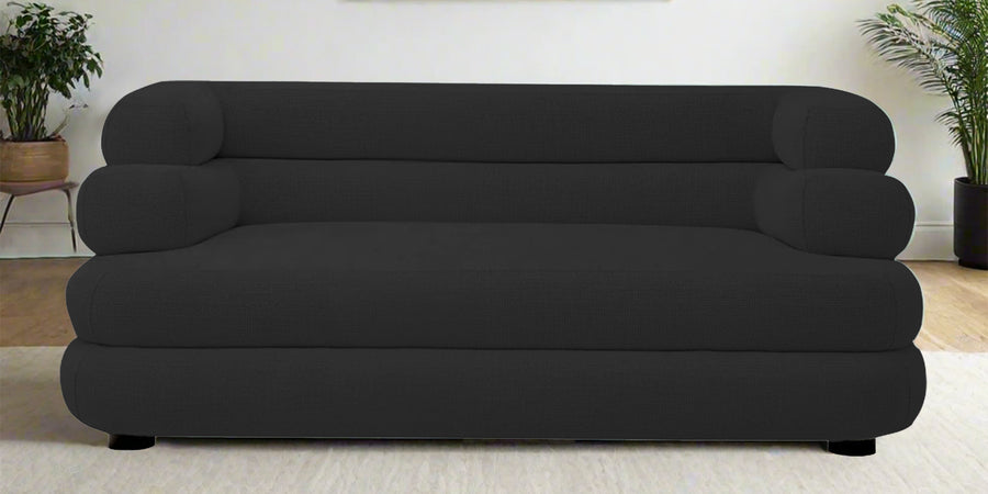 Wener Fabric 2 Seater Sofa In Bitter Black Colour - Febonic Living