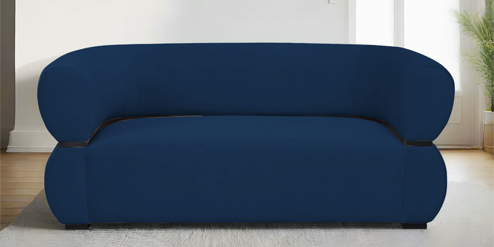 Kula Velvet 2 Seater Sofa In Imperial Blue Colour