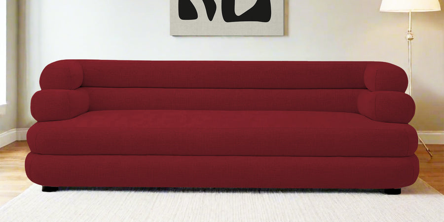 Wener Fabric 3 Seater Sofa In Chilli Red Colour - Febonic Living