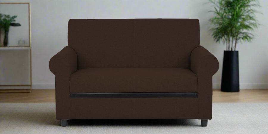 Ribby Fabric 2 Seater Sofa In Cidar Brown Colour - Febonic Living