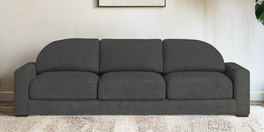 Dara Fabric 3 Seater Sofa In Charcoal Grey Colour - Febonic Living