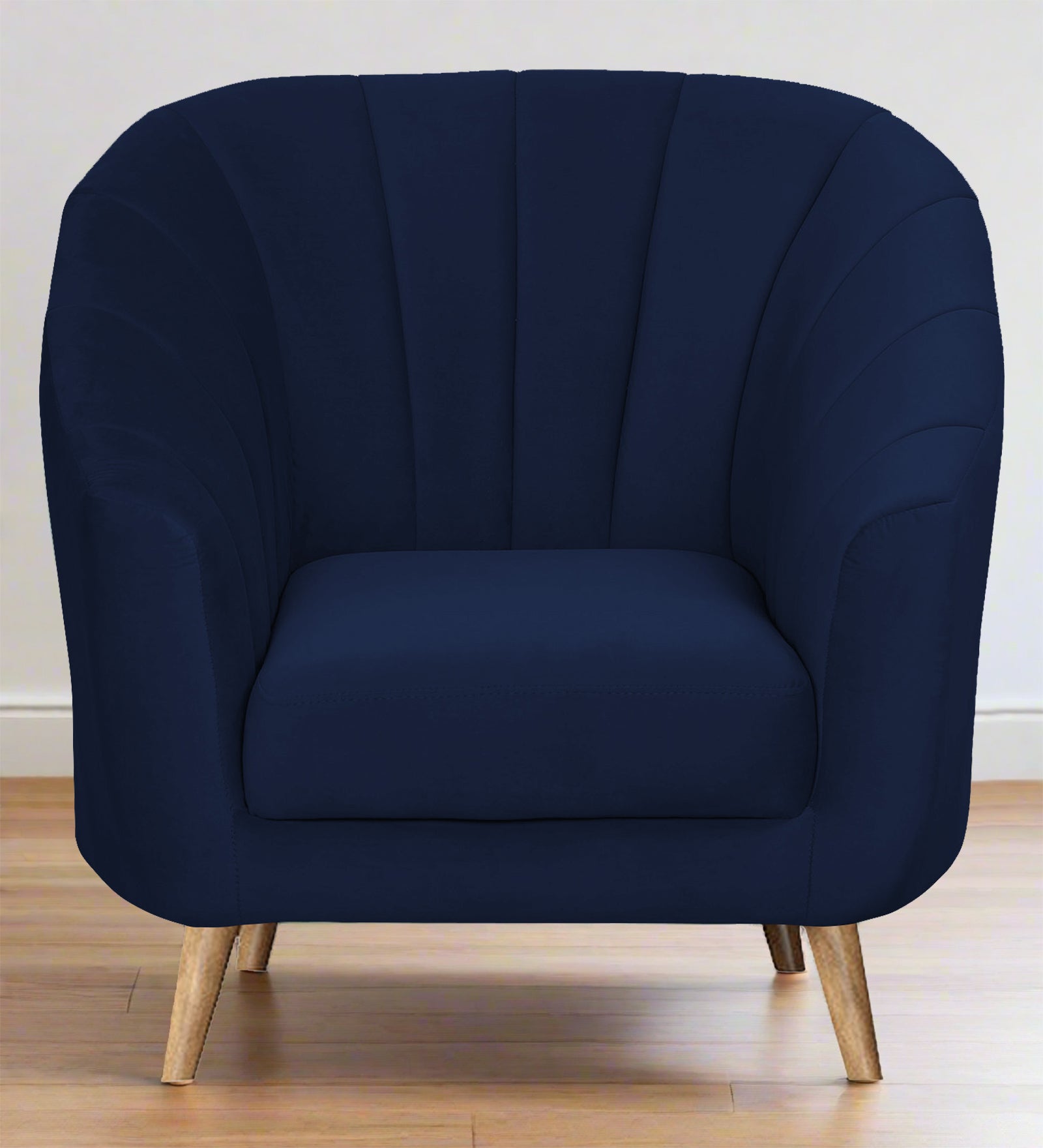 Nancy Velvet 1 Seater Sofa in Indigo Blue Colour