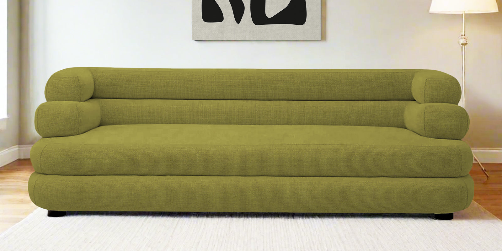 Wener Fabric 3 Seater Sofa in Kelly Green Colour