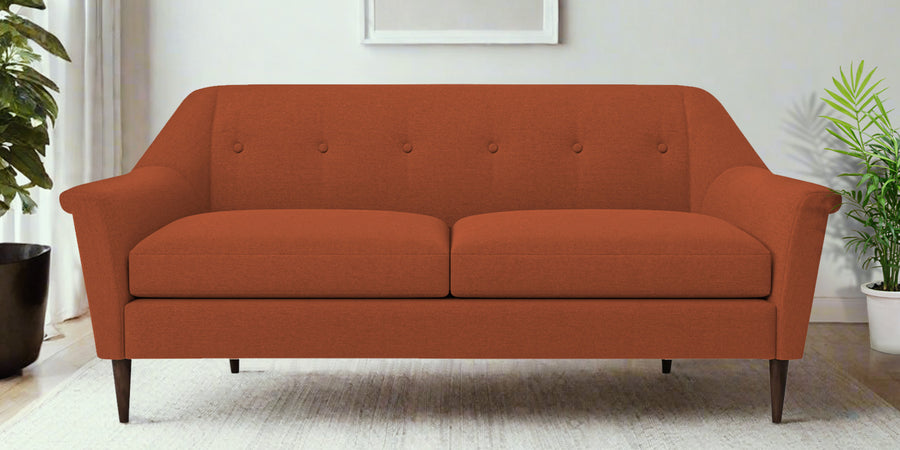 Homer Fabric 3 Seater Sofa In Royal Orange Colour - Febonic Living